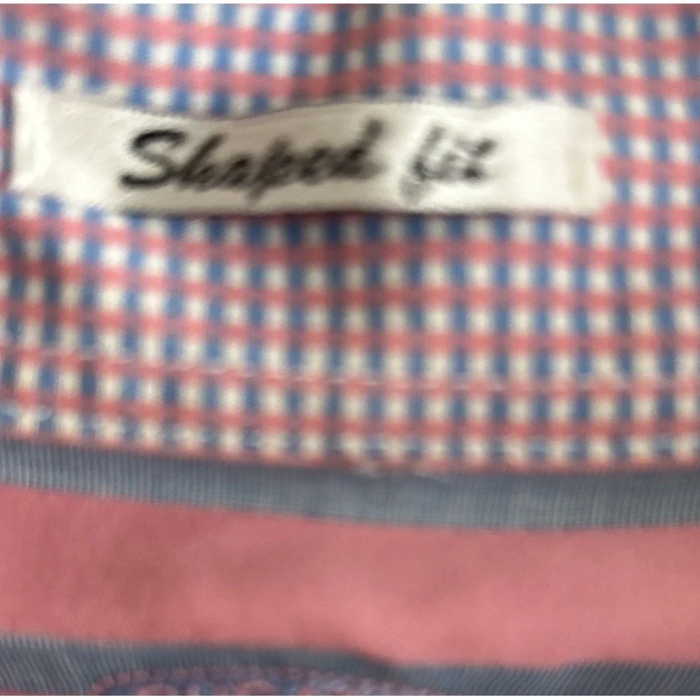 Bugatchi Long Sleeve Button Up Shirt Flip Cuff  Stripe Men's Large Shaped Fit‎